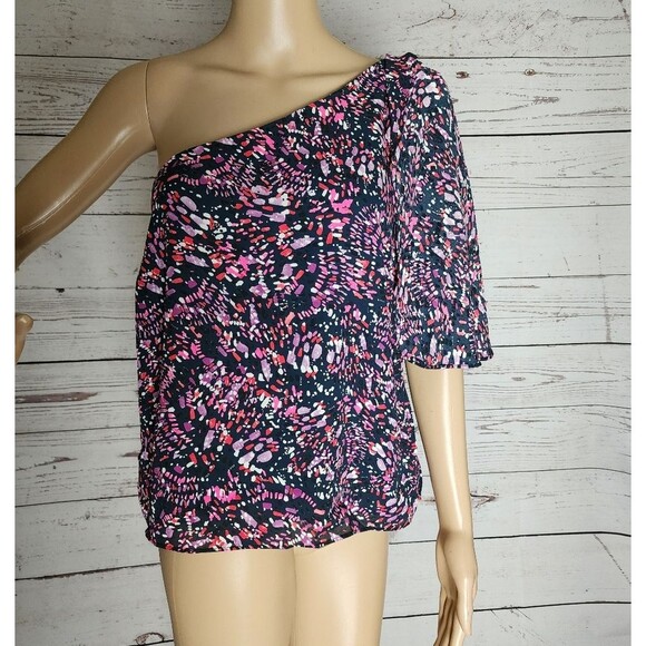 Aqua One Shoulder Blouse Large NWOT - Picture 1 of 6